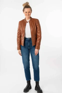 Cazadora mauritius Mujer Keili cogñac 1101 0836