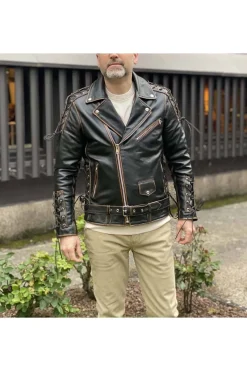 cazadora motera mdp 1259 brown