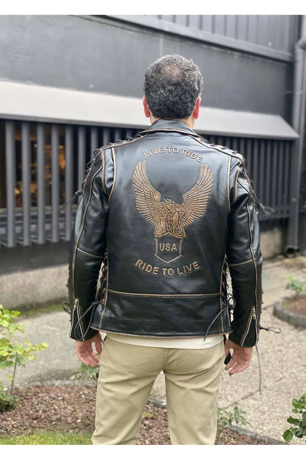 cazadora motera mdp 1259 brown