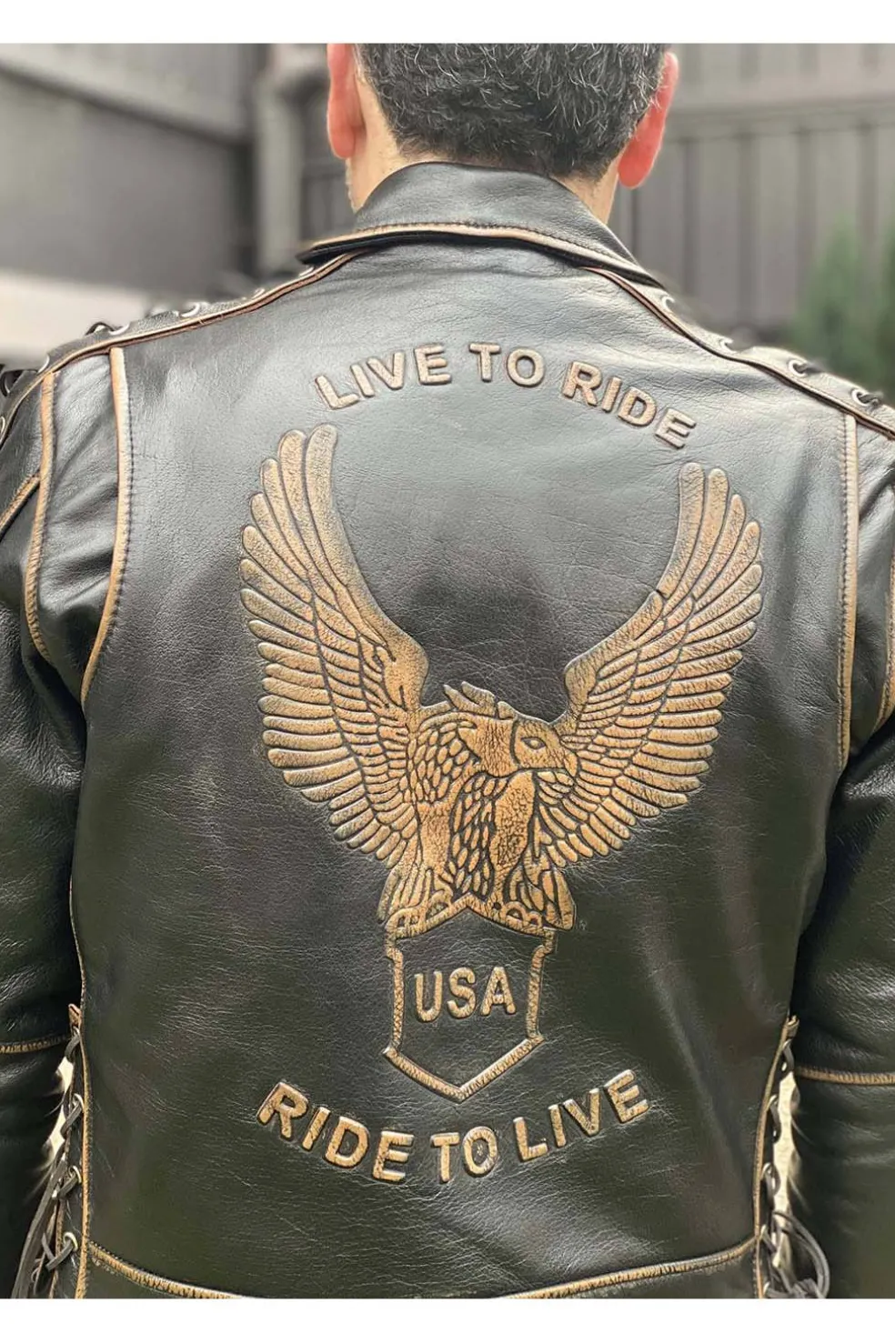 cazadora motera mdp 1259 brown