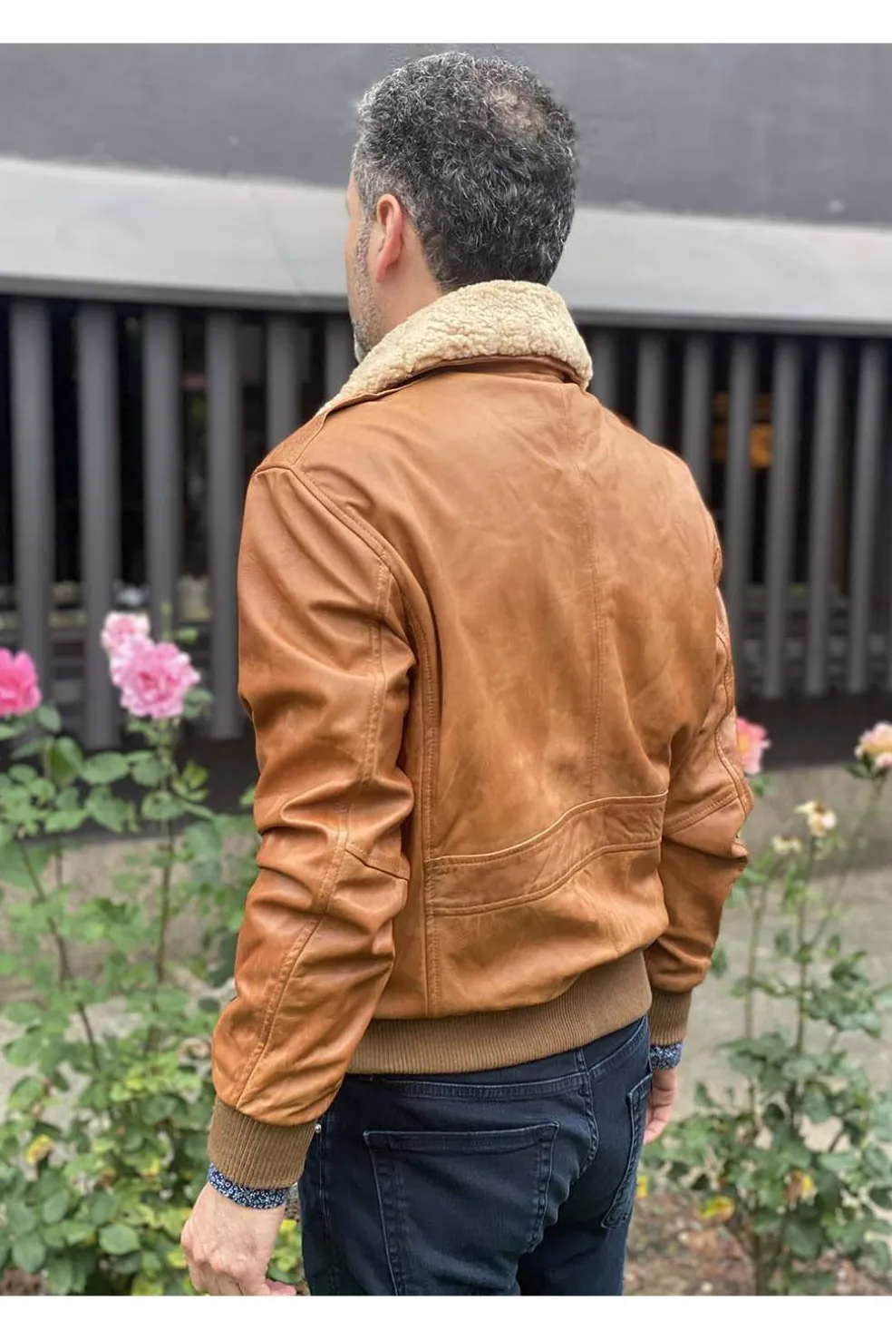 cazadora piel mdp a2 tan