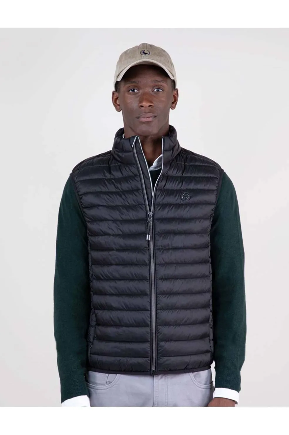 Chaleco Hombre El Ganso Acolchado Básico Negro 1040W240005