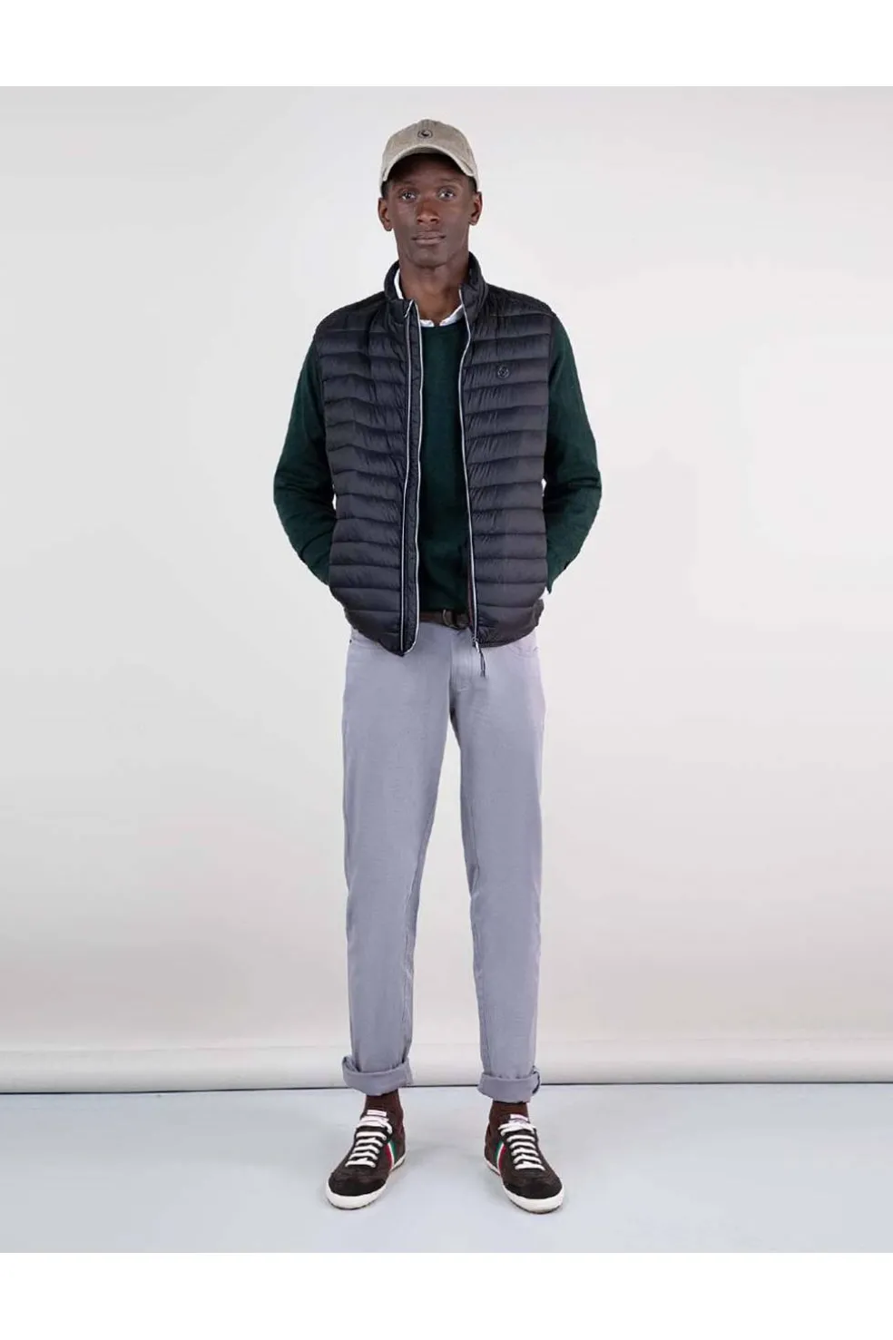 Chaleco Hombre El Ganso Acolchado Básico Negro 1040W240005