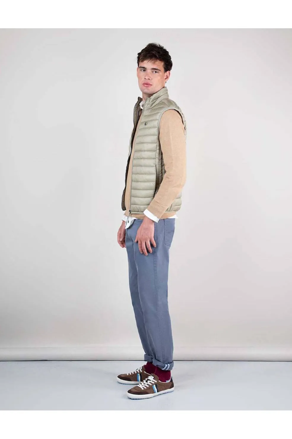 Chaleco Hombre El Ganso Acolchado Básico Beige 1040W240001