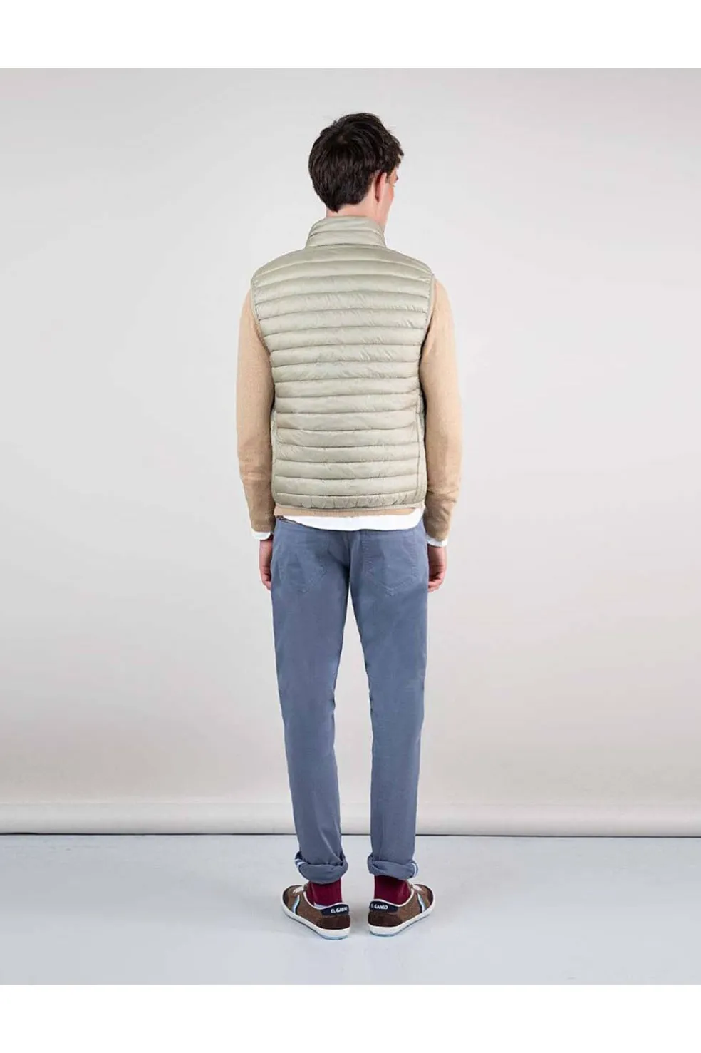 Chaleco Hombre El Ganso Acolchado Básico Beige 1040W240001