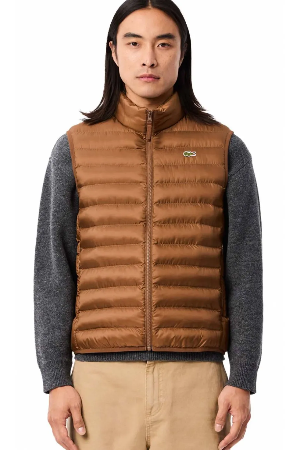 Chaleco Hombre Lacoste BH2886 Marrón SIX