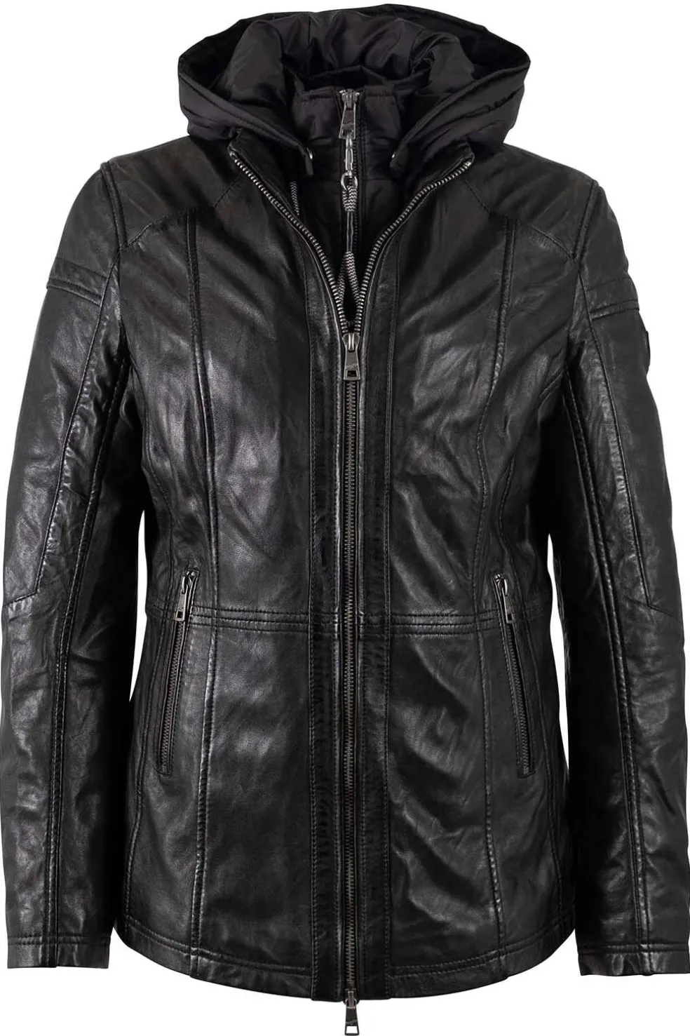 chaqueta de Cuero Mujer mauritius taja black