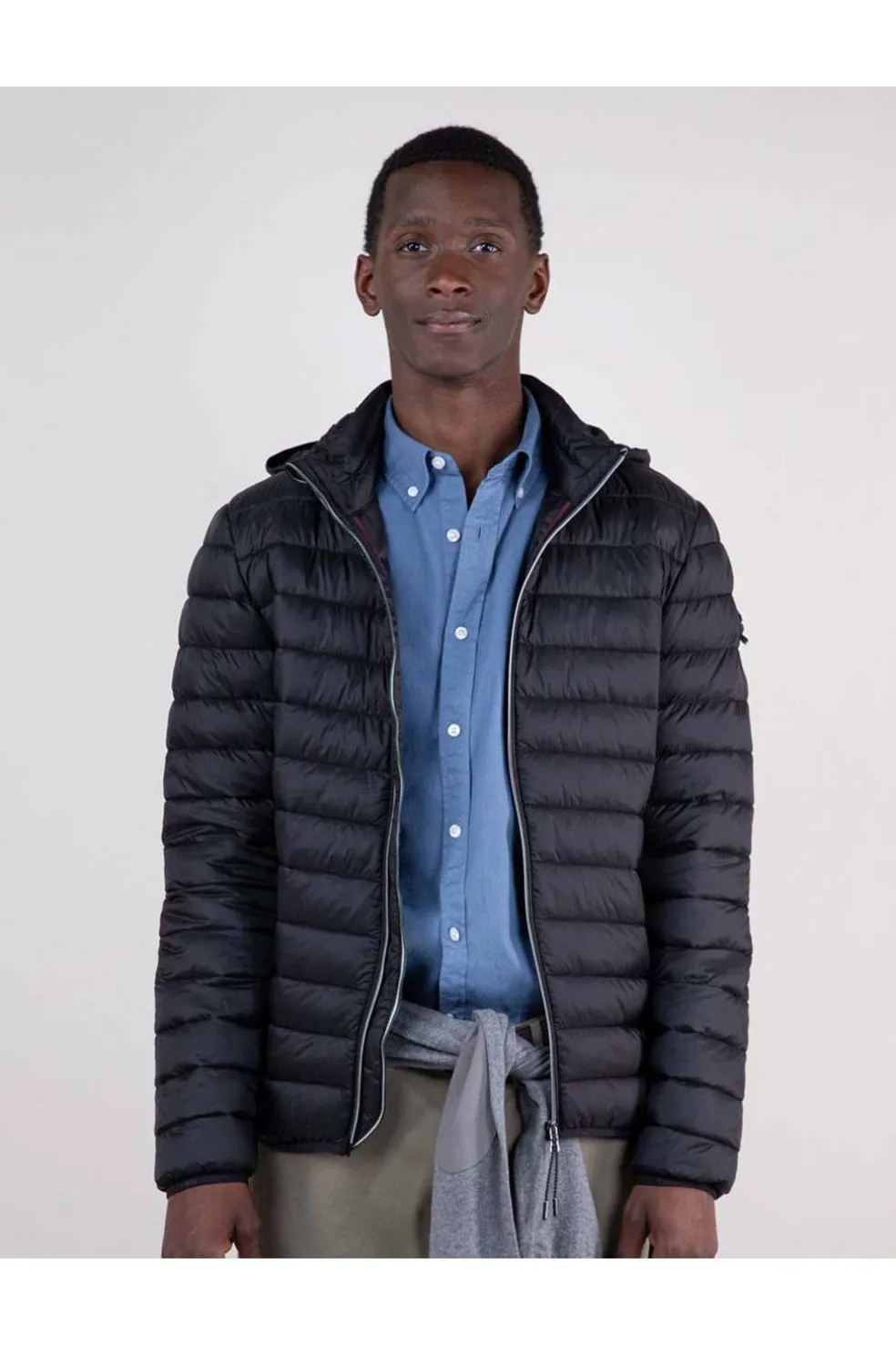 Chaqueta Hombre El Ganso Acolchada Básica Negro 1040W240011