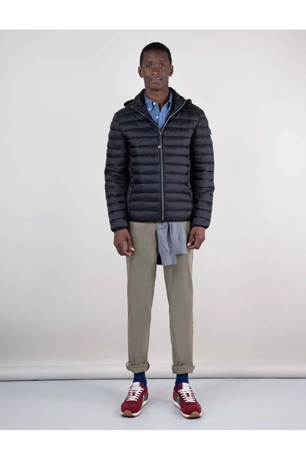 Chaqueta Hombre El Ganso Acolchada Básica Negro 1040W240011