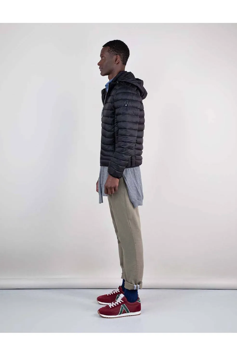 Chaqueta Hombre El Ganso Acolchada Básica Negro 1040W240011