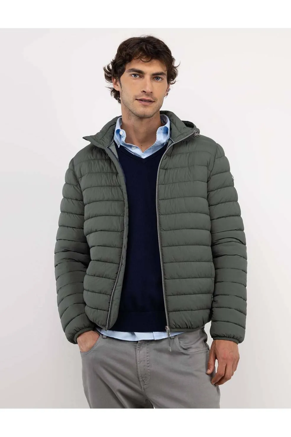 chaqueta hombre el ganso acolchada basica 1040w250008 verde
