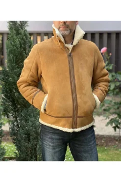 Chaqueta medinapiel 16302 pelliza aviador marlboro rizado