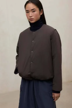 chaqueta Mujer Ecoalf geres 546 dark chocolate