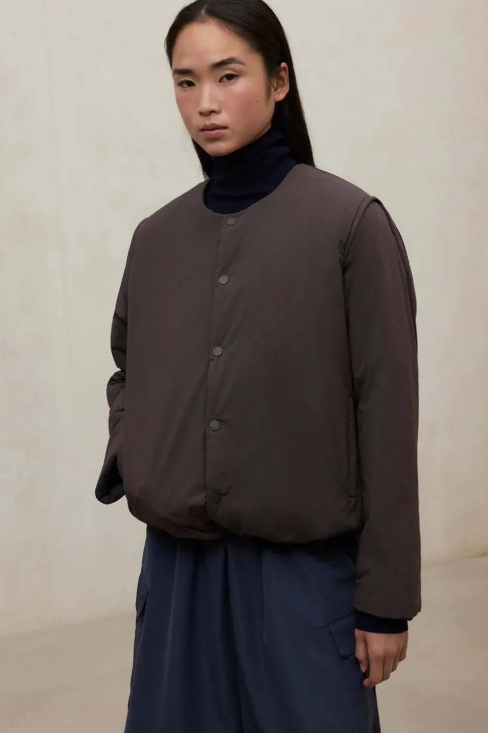 chaqueta Mujer Ecoalf geres 546 dark chocolate