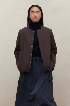 chaqueta Mujer Ecoalf geres 546 dark chocolate