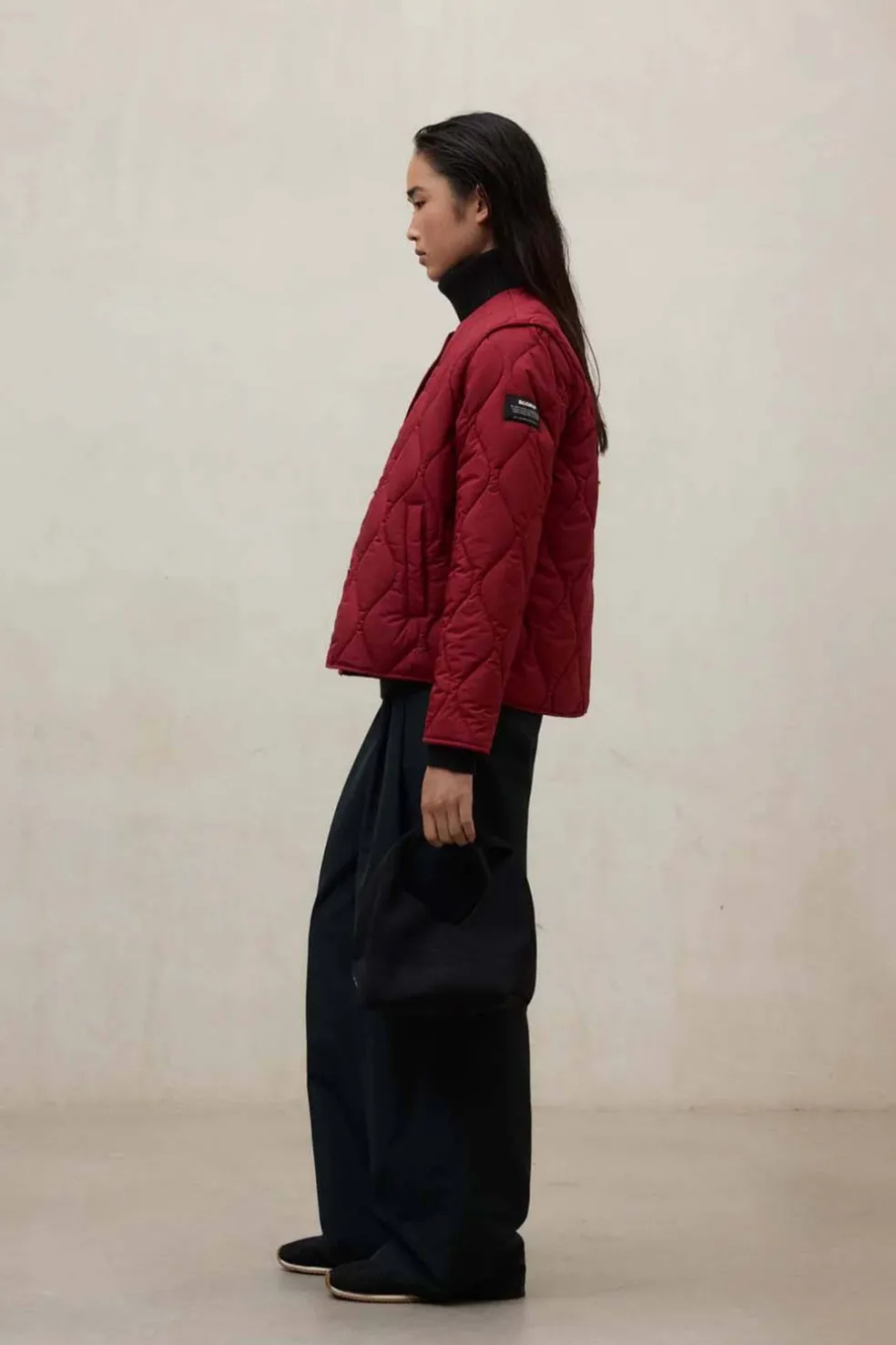 chaqueta Mujer Ecoalf musa onion 655 crimson red