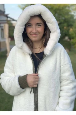 chaquetón reversible Medinapiel n313 kaki