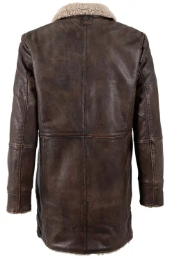 chaqueton de Cuero Hombre Mauritius grisz antique brown