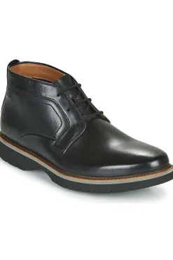 Clarks bayhill mid black smooth leather
