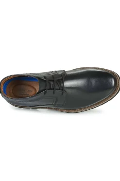 Clarks bayhill mid black smooth leather