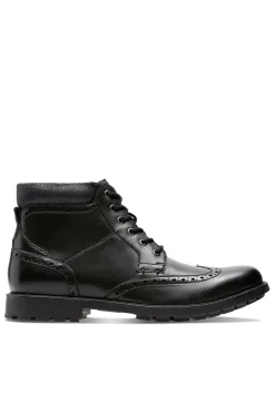 Clarks Curington Rise Black Smooth leather