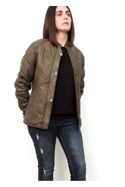 Deercraft Rose OLive Leather jacket