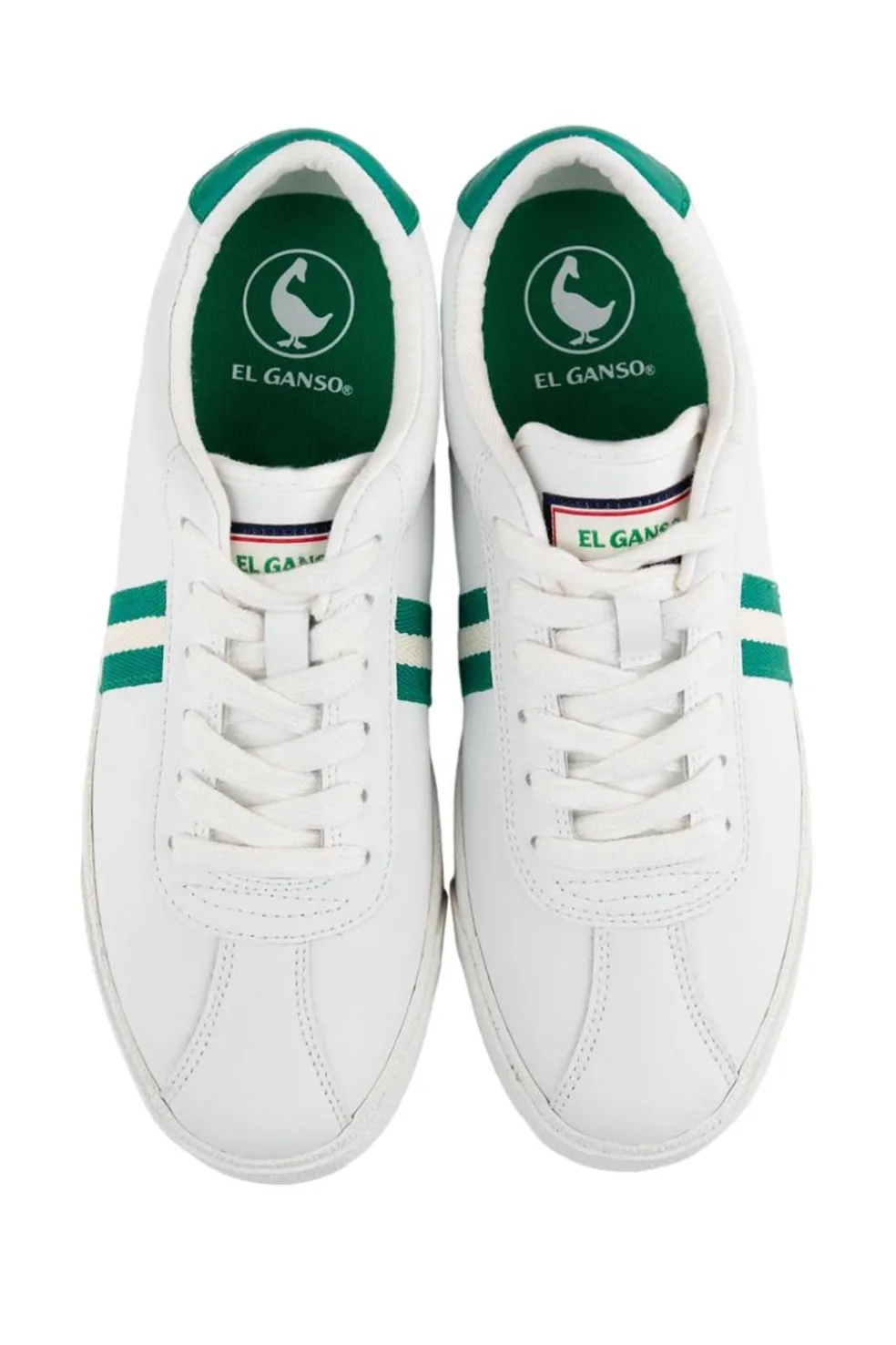 Deportivo Hombre El Ganso Piel Blanca Cinta Verde 4110W240046