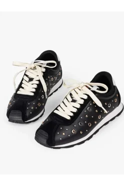 Deportivo mujer Popa inara tachas negro napa