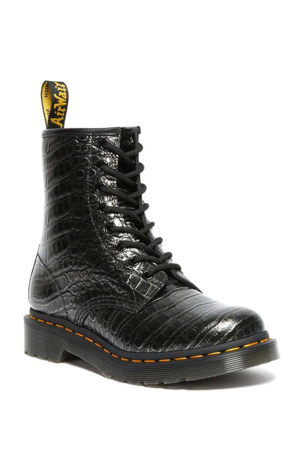 DrMartens 1460 gunmetal wild croc emboss 27249029