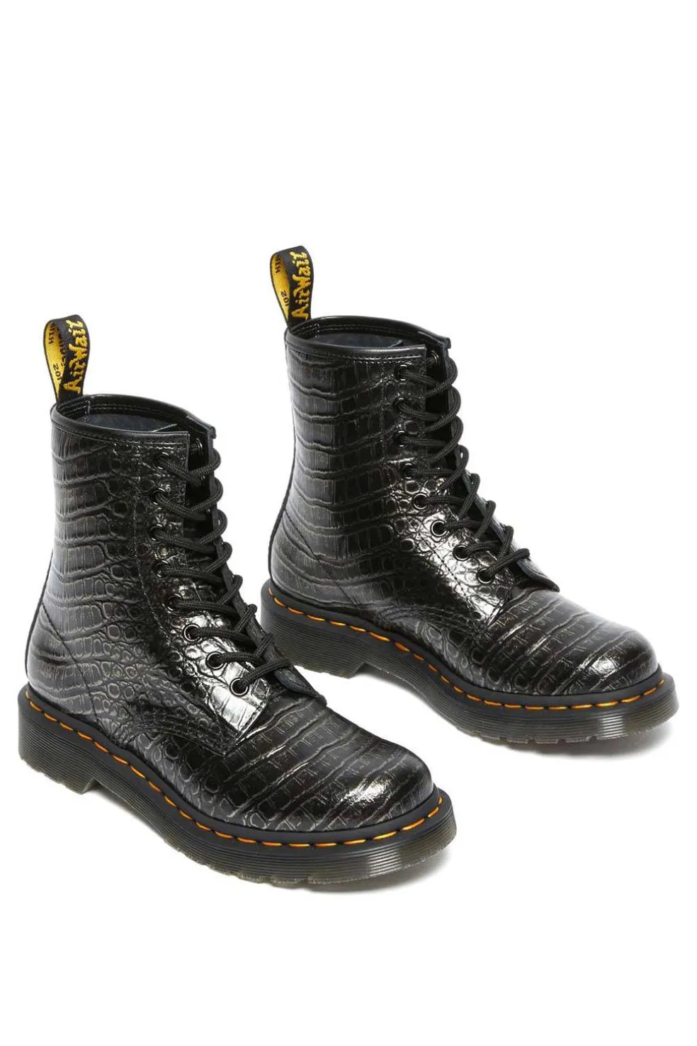 DrMartens 1460 gunmetal wild croc emboss 27249029