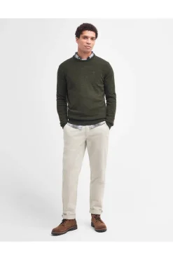 Jersey Hombre Barbour Essential Crew Neck MKN0345GN71 Seaweed