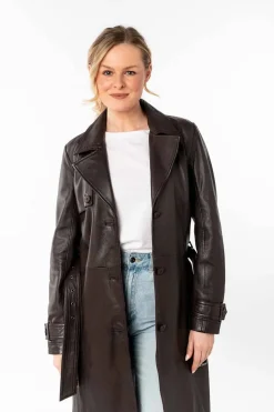 Levita de Piel Mujer Mauritius Liya 1102 0026 dark brown