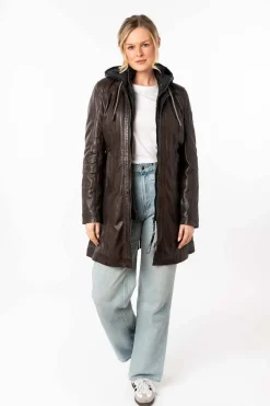 Levita de Piel Mujer Mauritius Milene 1102 0025 dark brown