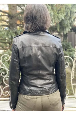 mdp chaqueta cuero refina black