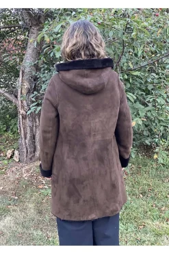 Medinapiel Abrigo piel vuelta con capucha 19009 testa