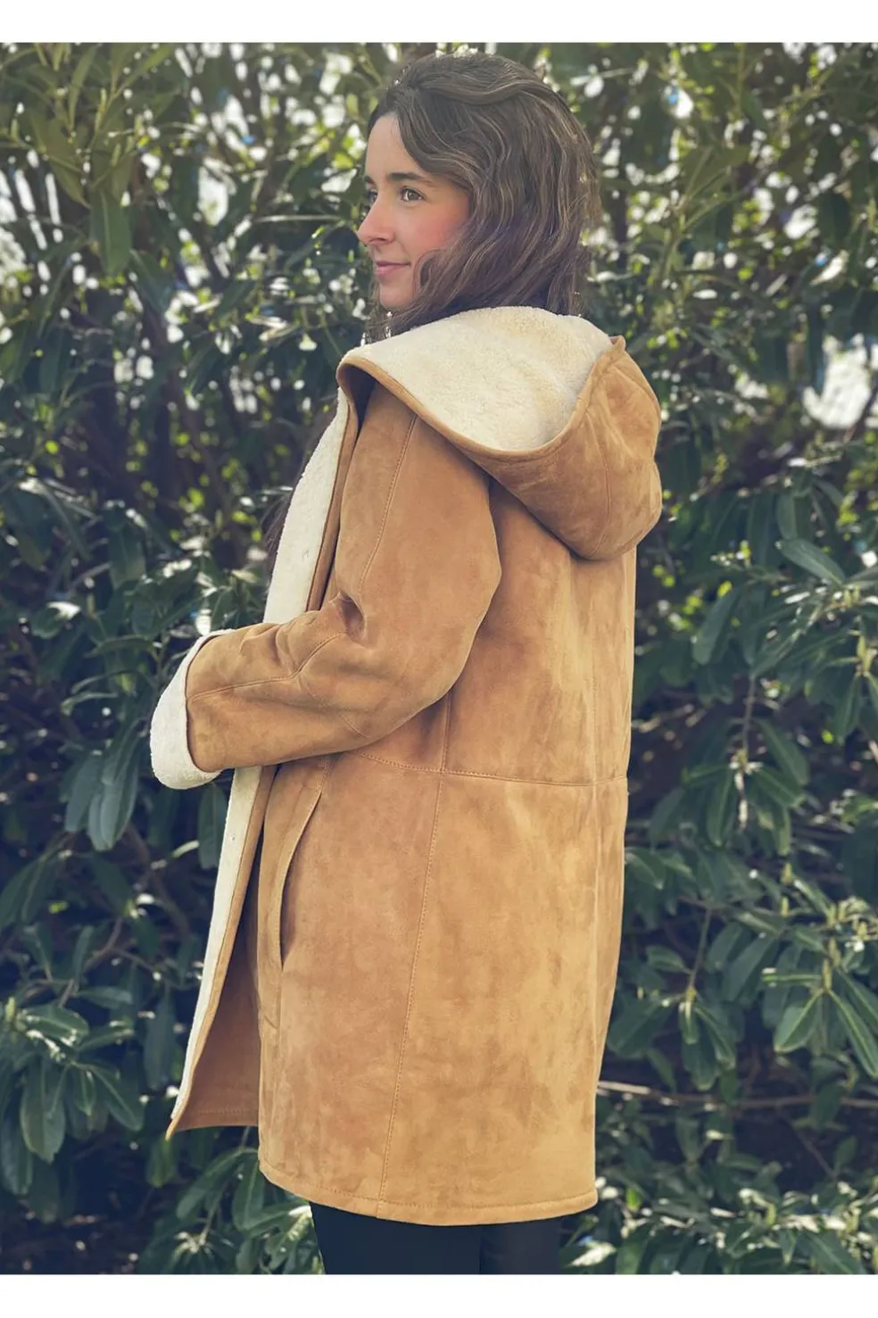 Medinapiel Abrigo Piel Vuelta con capucha 24010 Marlboro