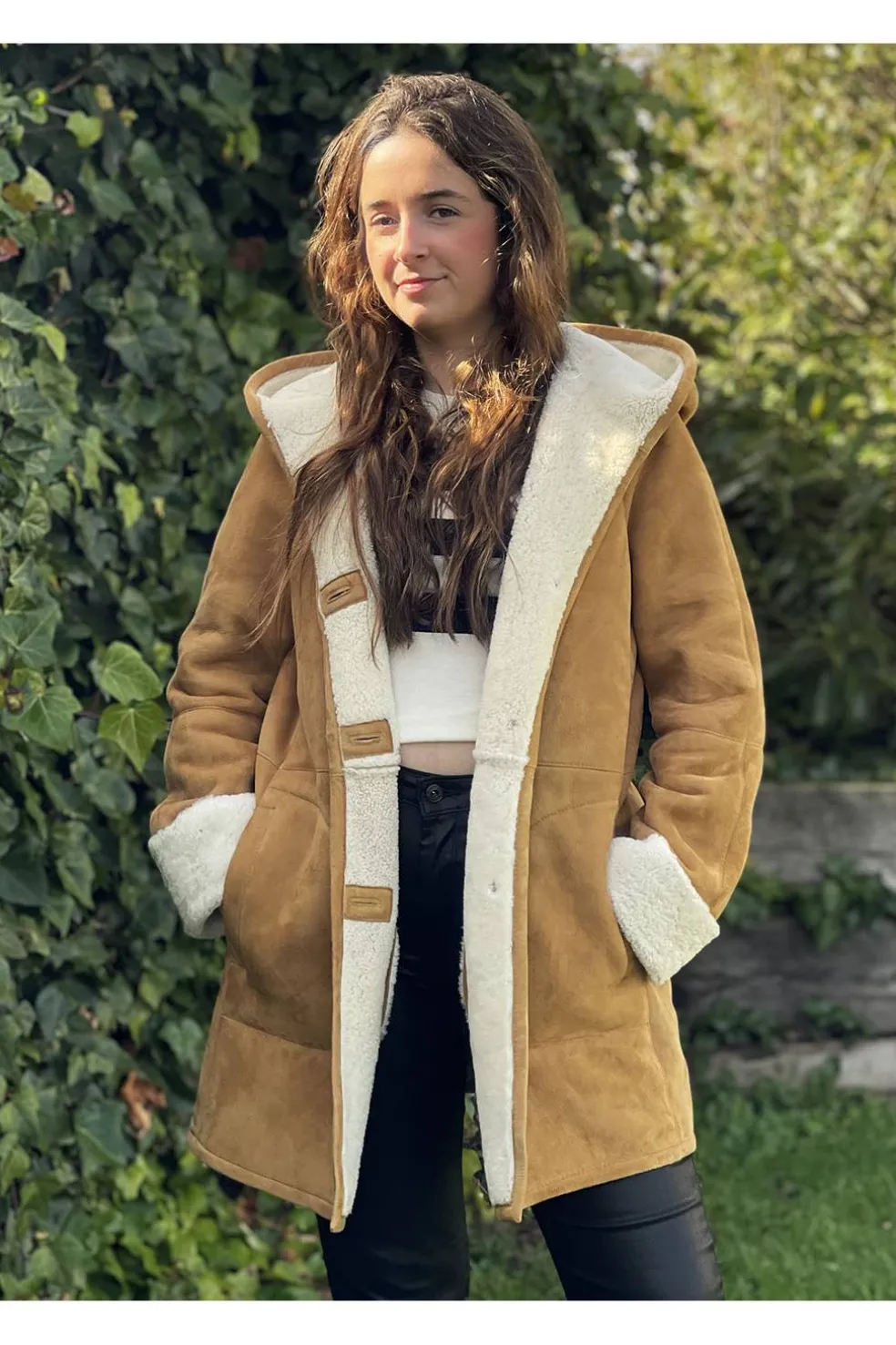 Medinapiel Abrigo Piel Vuelta con capucha 24010 Marlboro