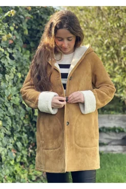 Medinapiel Abrigo Piel Vuelta con capucha 24010 Marlboro