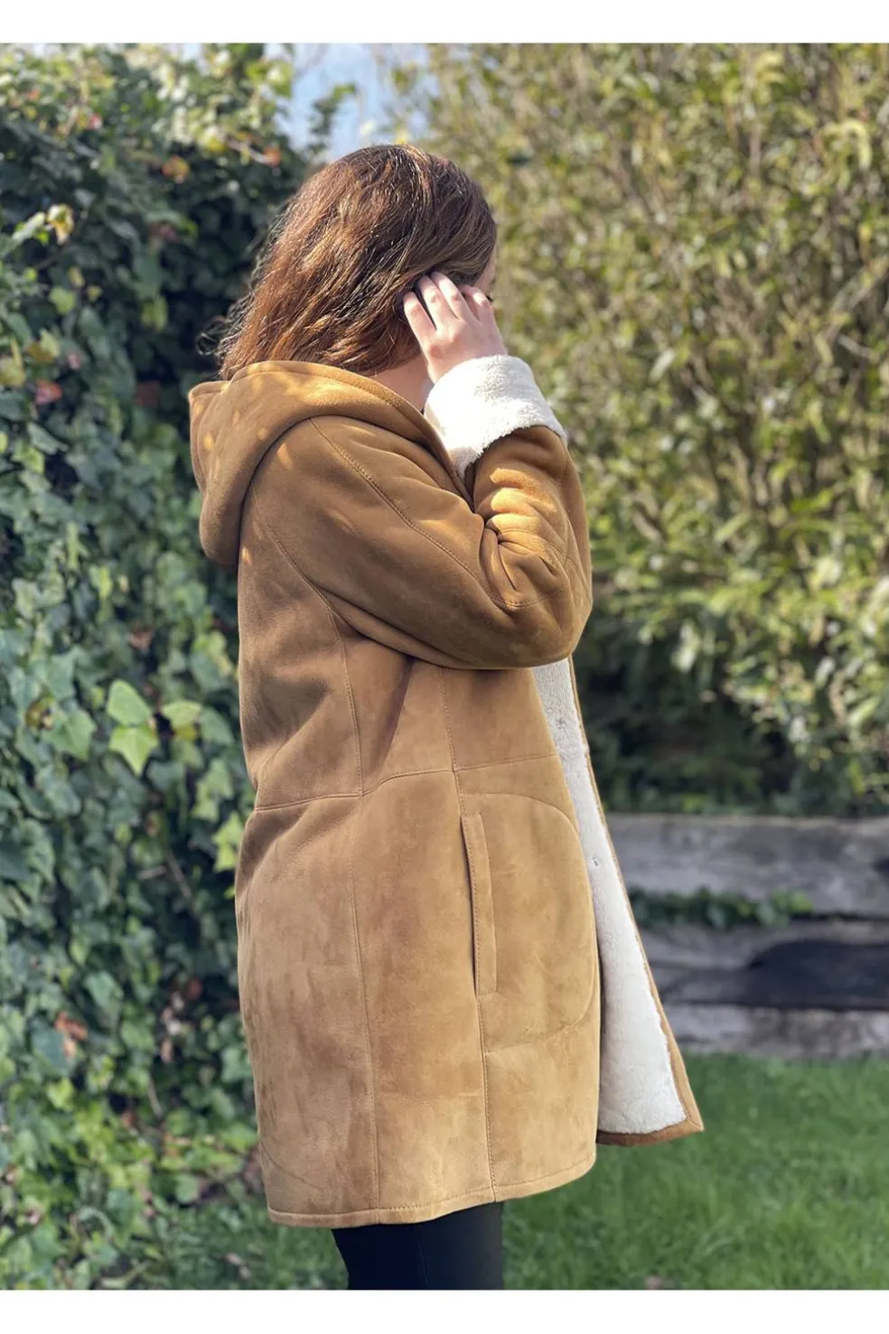 Medinapiel Abrigo Piel Vuelta con capucha 24010 Marlboro