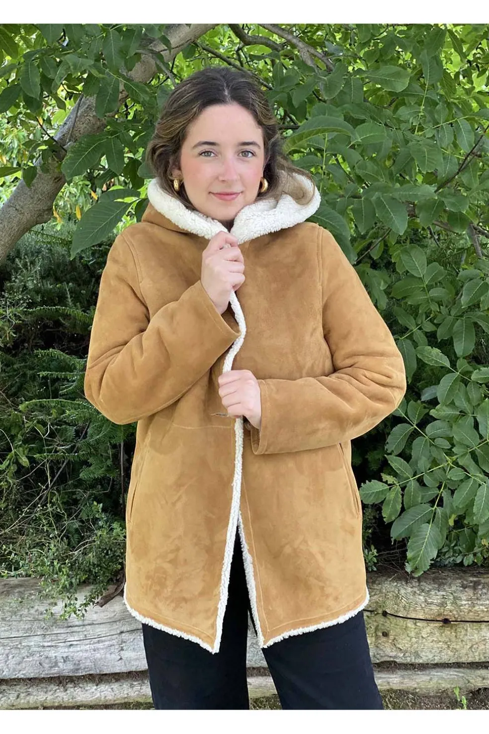 Medinapiel Abrigo Piel Vuelta con capucha 23001 Marlboro werter rizado