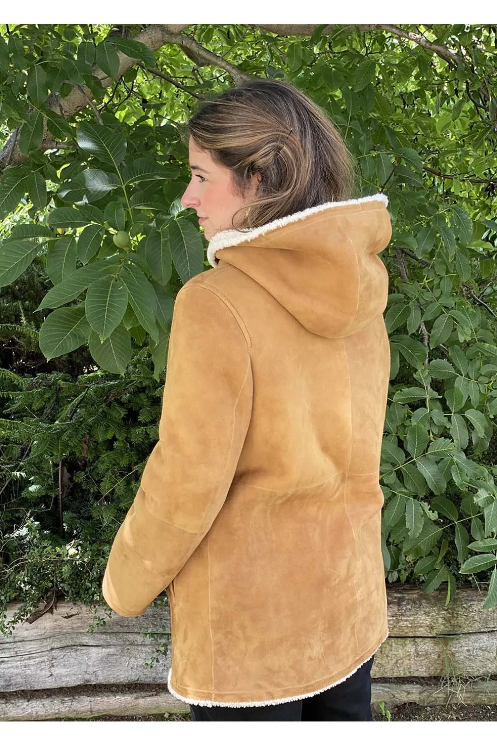 Medinapiel Abrigo Piel Vuelta con capucha 23001 Marlboro werter rizado