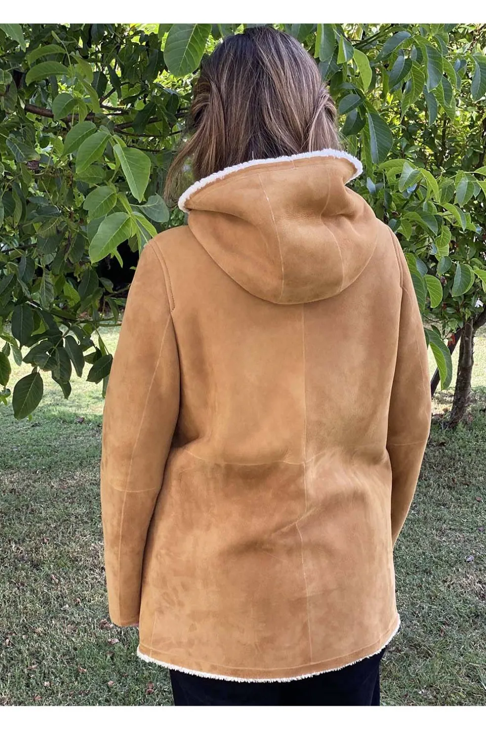 Medinapiel Abrigo Piel Vuelta con capucha 23001 Marlboro werter rizado