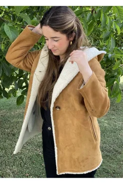 Medinapiel Abrigo Piel Vuelta con capucha 23001 Marlboro werter rizado