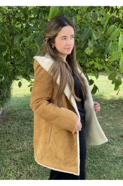 Medinapiel Abrigo Piel Vuelta con capucha 23001 Marlboro werter rizado