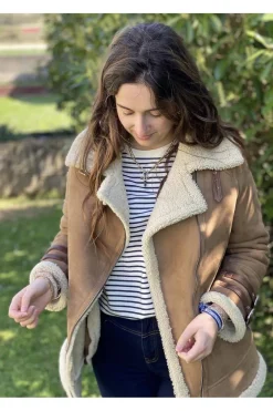 Medinapiel Abrigo Piel Vuelta Con Cremallera 24013 Indy