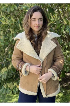 Medinapiel Abrigo Piel Vuelta Con Cremallera 24013 Indy