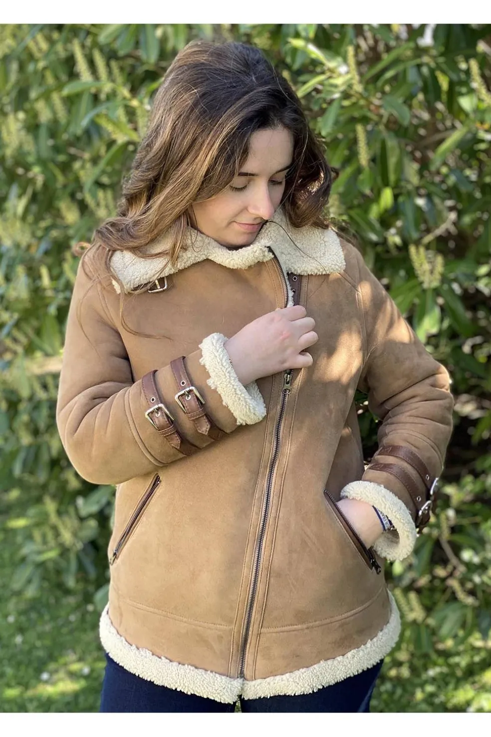 Medinapiel Abrigo Piel Vuelta Con Cremallera 24013 Indy