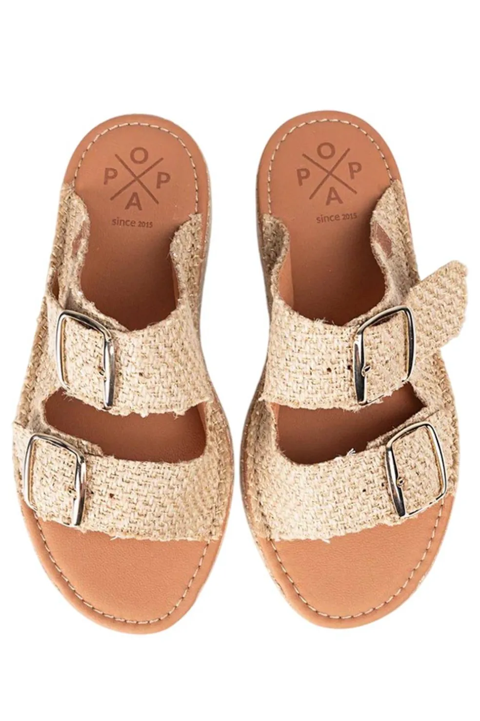 menorquina plataforma Popa collao fibra cuero rafia