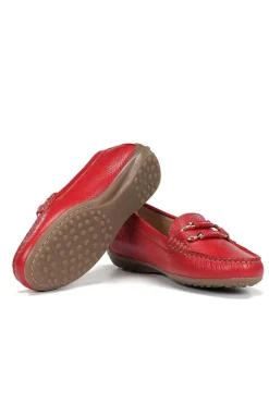 Mocasín Mujer Fluchos Bruni F2156 Stella Rojo