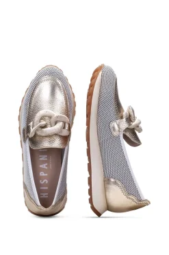 mocasín sport Hispanitas hv243270 loira blanco oro